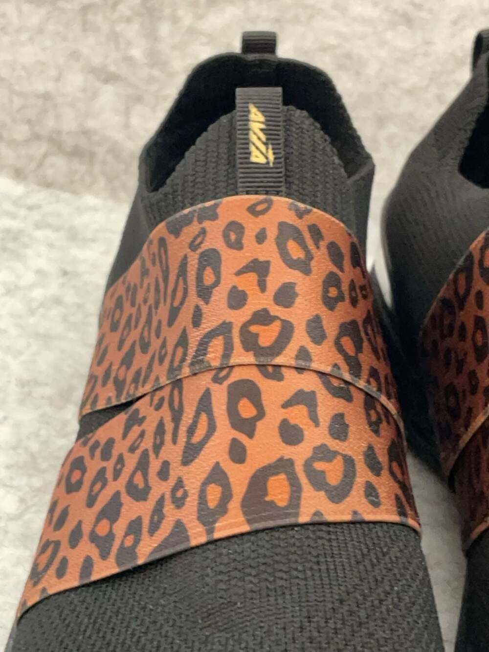 Avia Women's Memory Foam Slip-On Walking Shoes with Cheetah Print Elastic Strap - Picture 4 of 10